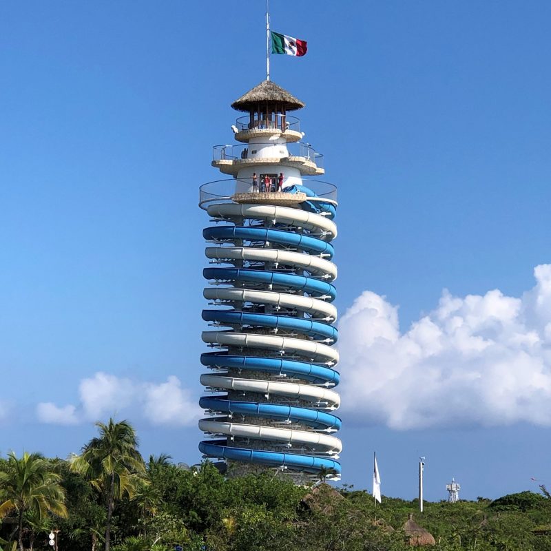 The Scenic Lighthouse waterslide at Xel-Ha.