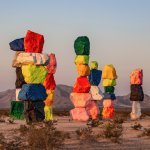 The Seven Magic Mountains in the Nevada desert.