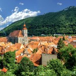 The skyline of Brasov, Romania.