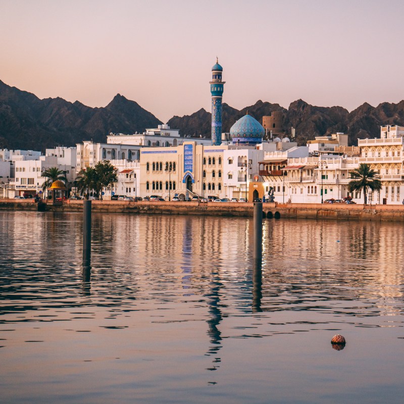 The skyline of Muscat, Oman.
