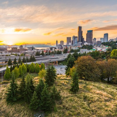 The skyline of Seattle, Washington.