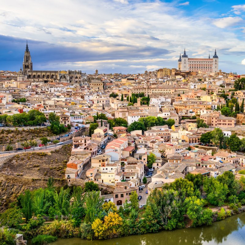 The skyline of Toledo, Spain.