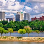 The skyline of Tulsa, Oklahoma.