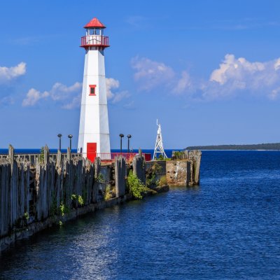 The St. Ignace Lighthouse in Michigan.