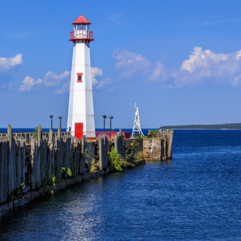 The St. Ignace Lighthouse in Michigan.