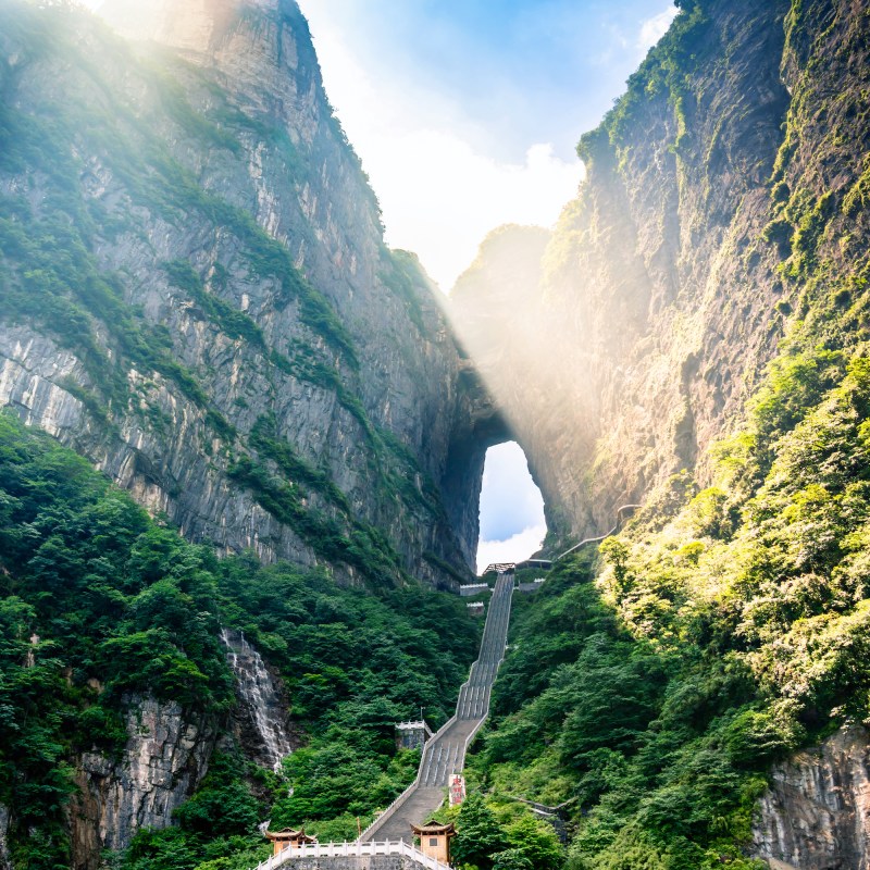 The Stairway To Heaven at Tianmen Mountain in China.