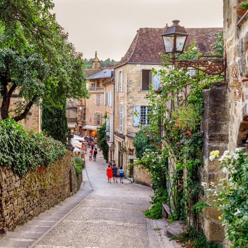 The streets of Sarlat-la-Caneda, France.