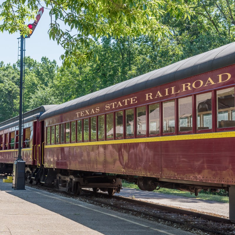 The Texas State Railroad in Palestine, Texas.