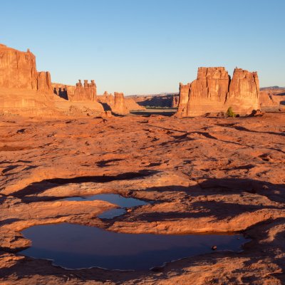 The Three Gossips at Arches National Park near Moab, Utah.