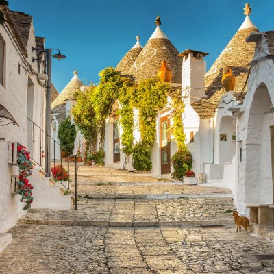 The Trulli of Alberobello in Puglia, Italy.