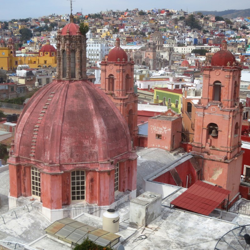 The view from the writer's home in Guanajuato.