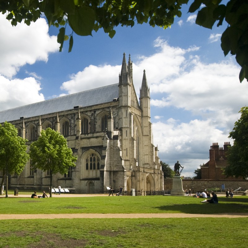The Winchester Cathedral in Winchester, England.