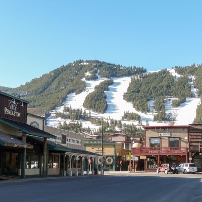 Town of Snow King Resort in Jackson, Wyoming.