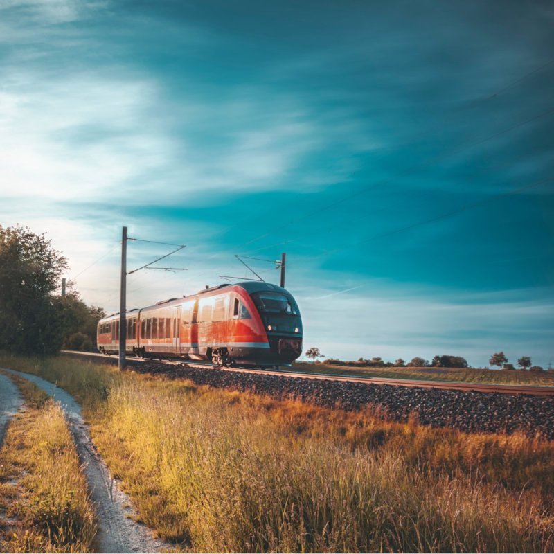 Train near Schwabisch Hall, Germany.