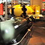Two atomic bomb replicas at Los Alamos, New Mexico.