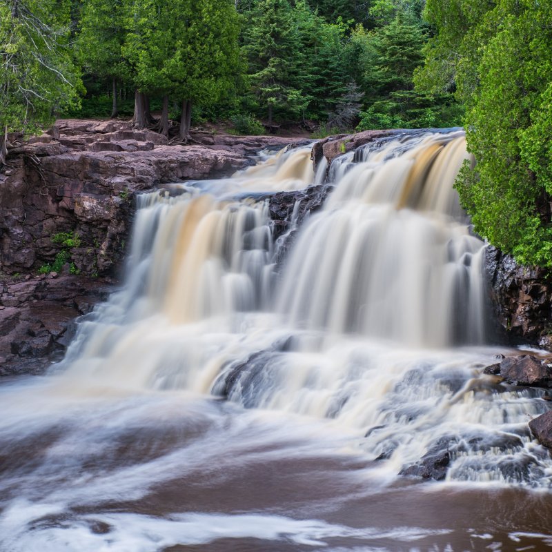 Upper Gooseberry Falls in Minnesota.