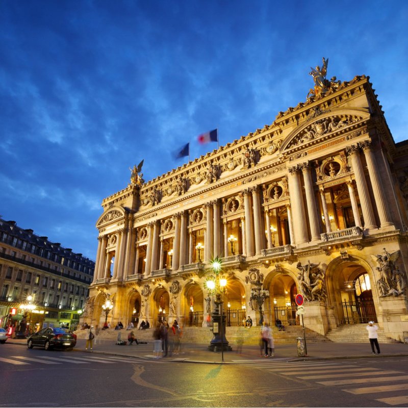 View of Opera Garnier, Paris, France.