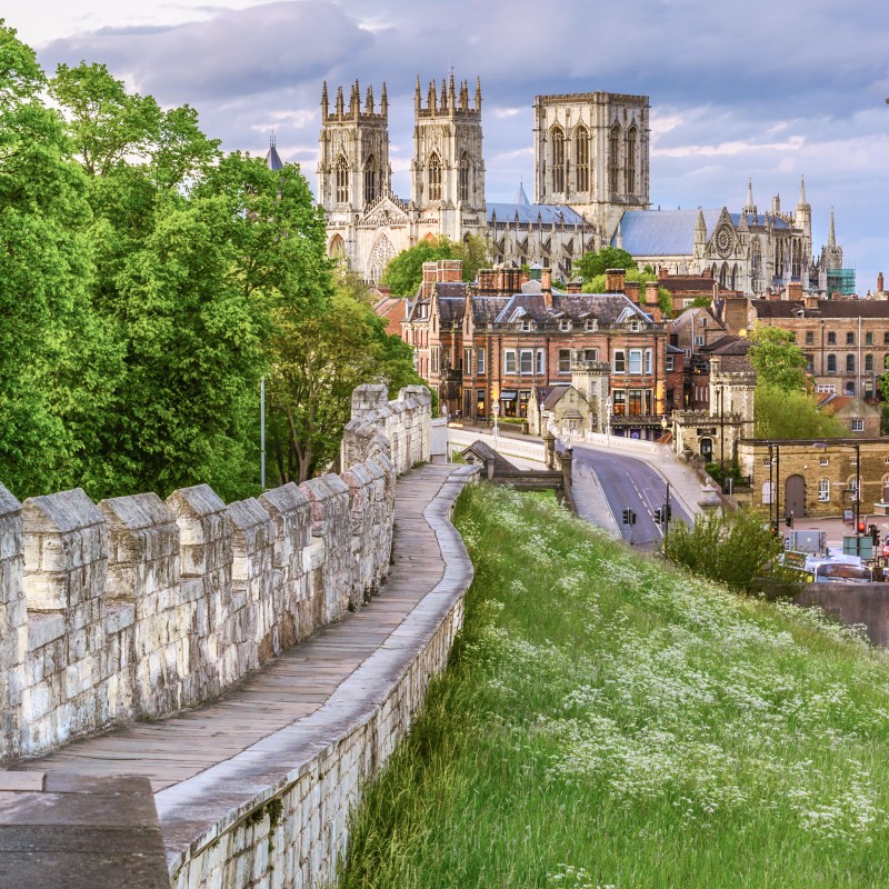 View of the York skyline from the Medieval Wall.