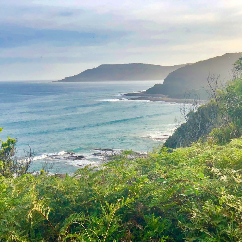 Views along the Great Ocean Road in Australia.