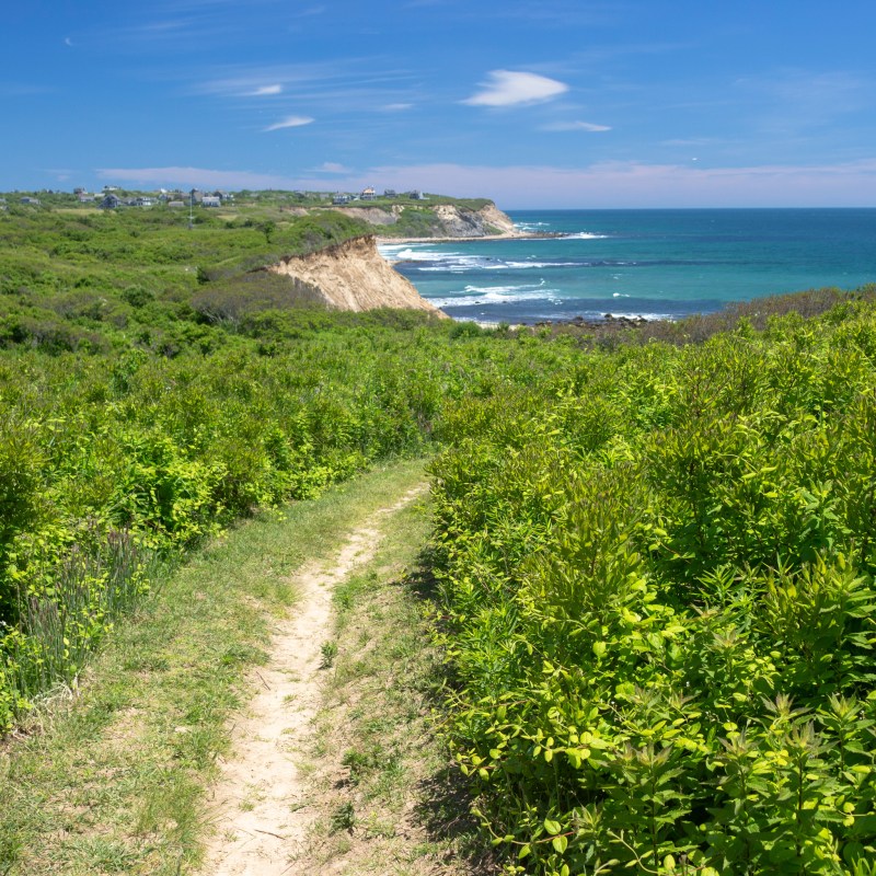 Views from a trail on Block Island in Rhode Island.