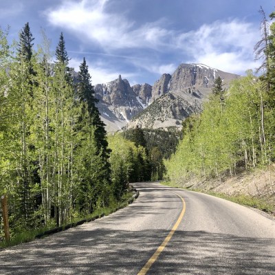 Wheeler Peak Scenic Drive through Great Basin State Park in Nevada.