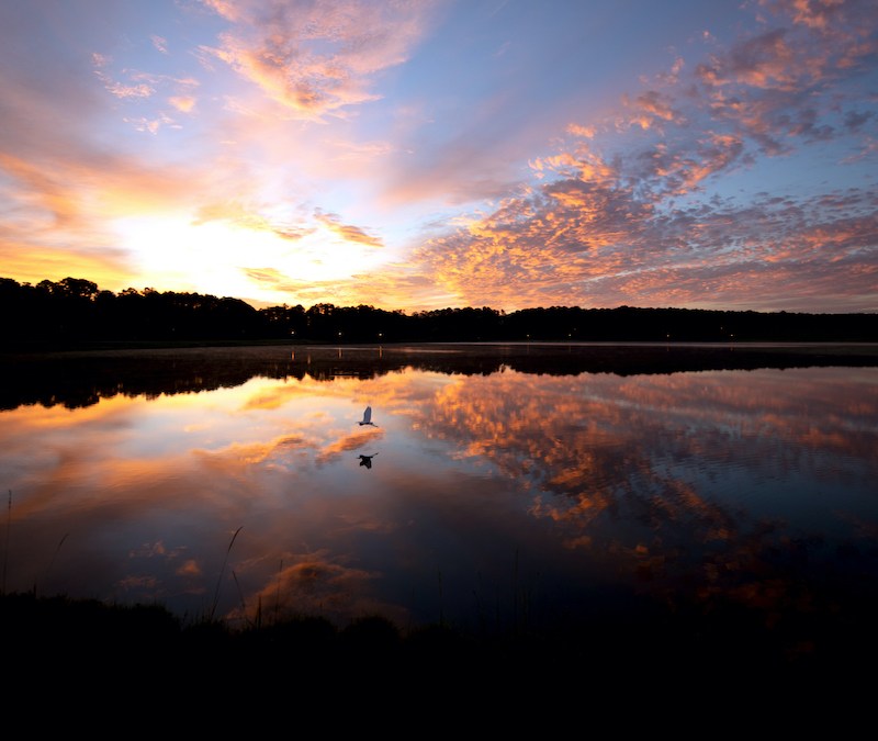 Bonita Lakes at sunset.