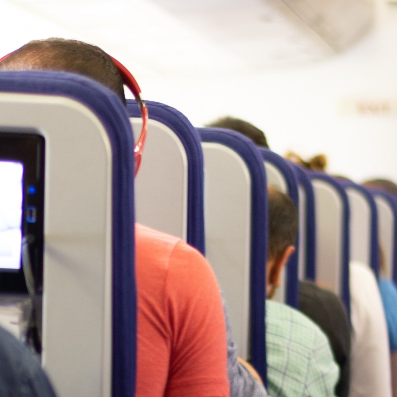 A crowded plane.