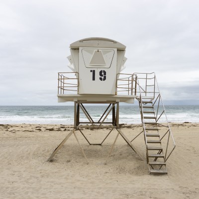 A lifeguard station in Pacific Beach, CA.