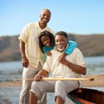 Multi-generational family boating.