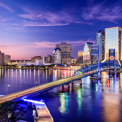 Jacksonville, Florida, USA downtown city skyline.