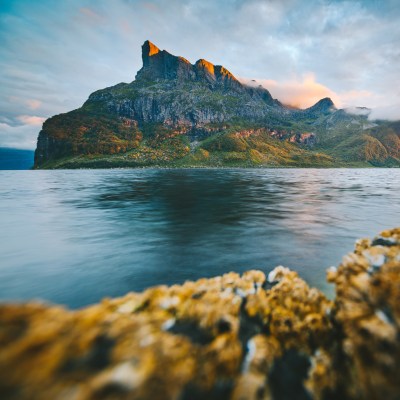 Hernelen cliff in Nordfjord, Norway.