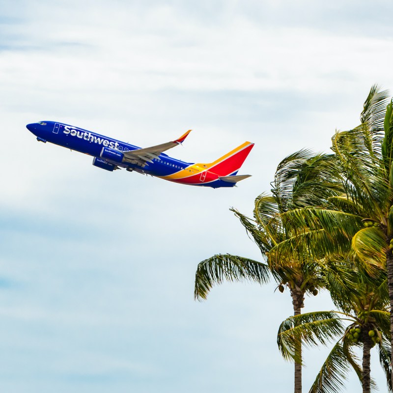 Southwest plane in Honolulu, Hawaii.
