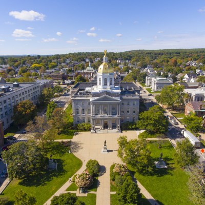 An aerial view of Concord, NH.