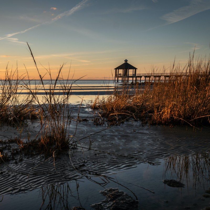 Sunset at Lake Pontchartain.