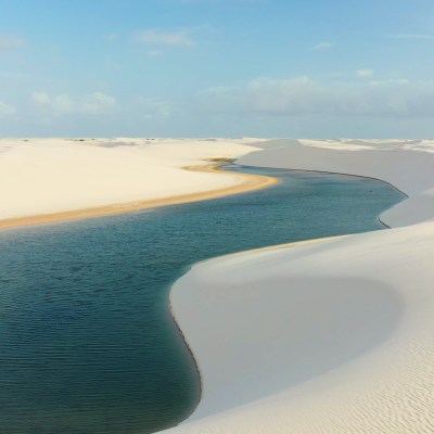 Blue lagoon in Maranhenses.