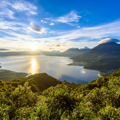 Sunrise at Lake Atitlán, Guatemala.