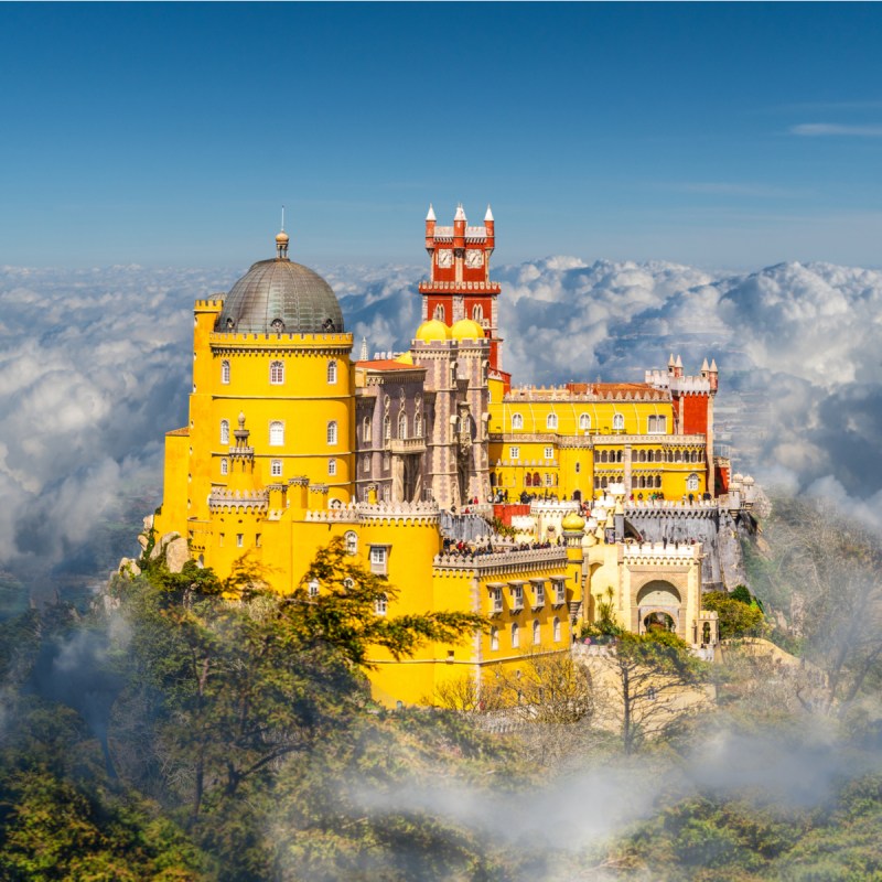 Pena Palace in the clouds, Sintra.