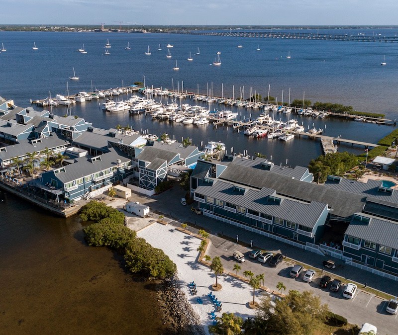 Aerial view of Fishermen's Village, Punta Gorda, FL