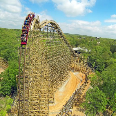 A ride in Silver Dollar City.