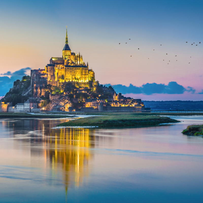 Le Mont Saint-Michel tidal island Normandy