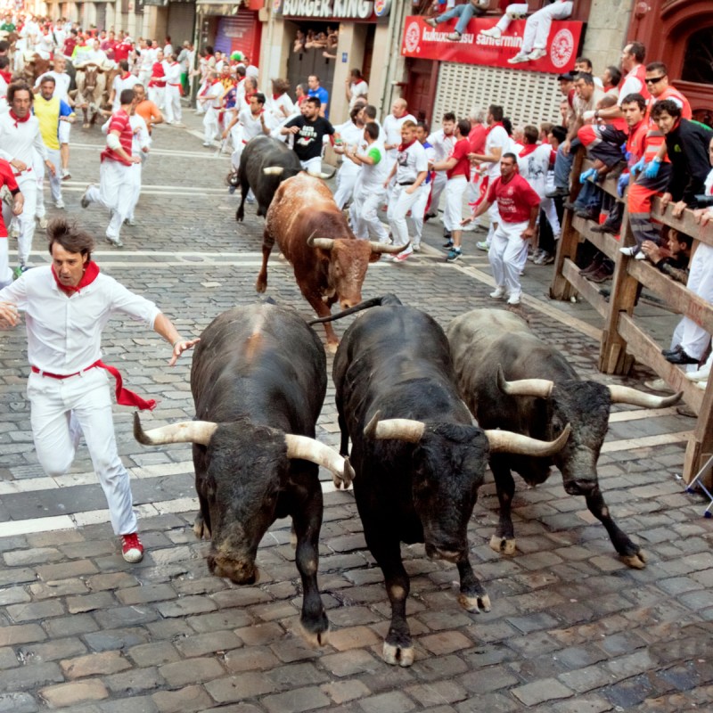 San Fermin Festival in Pamplona, Spain.