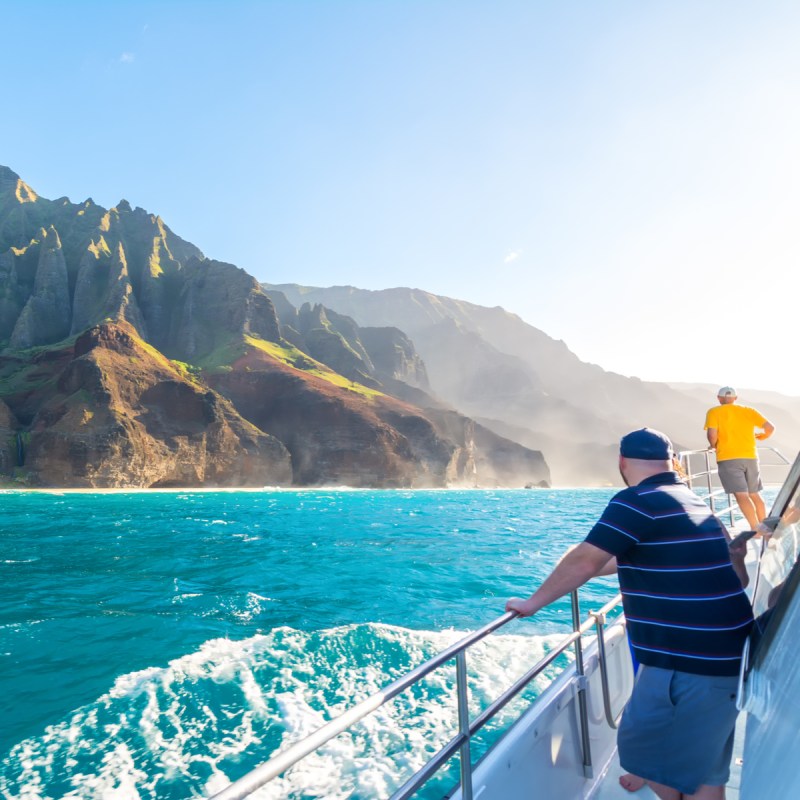 Boat tour near Kauai, Hawaii.