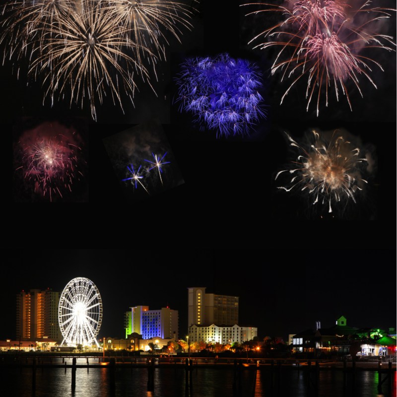 Fireworks over Pensacola, Florida.