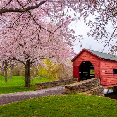 Carroll Creek Covered Bridge, Frederick, Maryland.