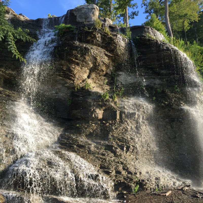 Waterfall along the Tennessee River in Florence, Alabama.