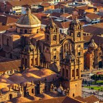 Cusco's (Plaza de Armas). Featuring the Cathedral Basilica and the Church La Compania de Jesus.