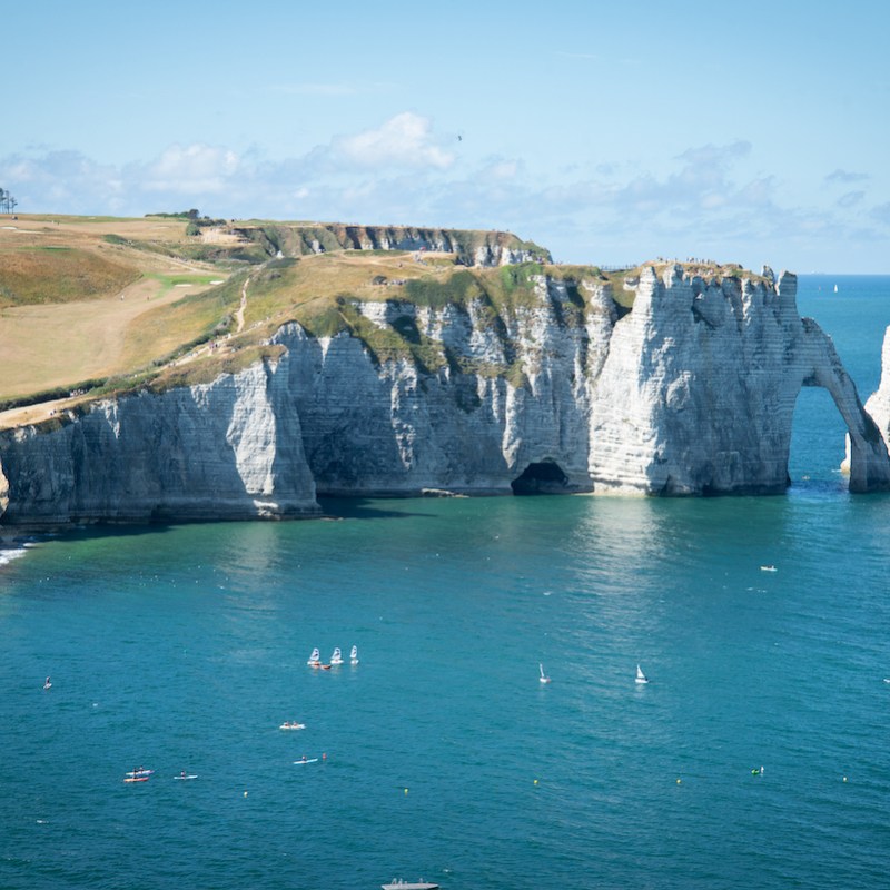 Beautiful cliffs in Étretat, Normandy, France