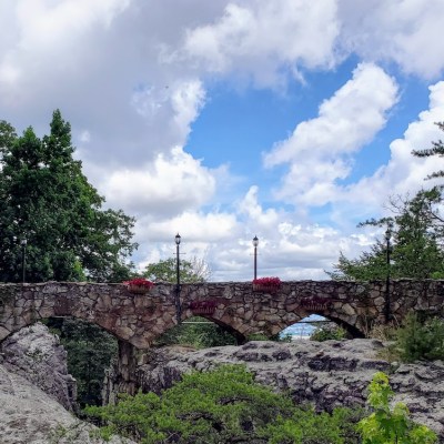 Stone bridge at Rock City Gardens Chattanooga