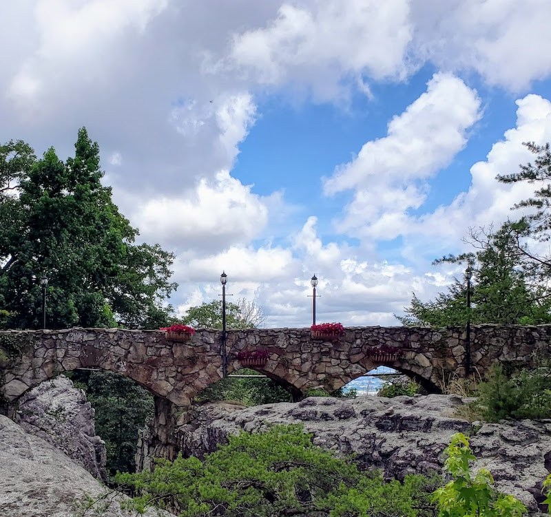 Stone bridge at Rock City Gardens Chattanooga
