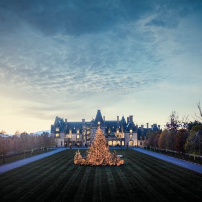 The Biltmore Estate at dusk